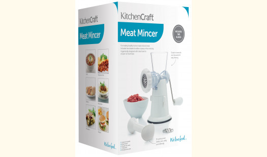 Kitchen Tabletop Manual Meat Mincer Transparent with 2 blades included
